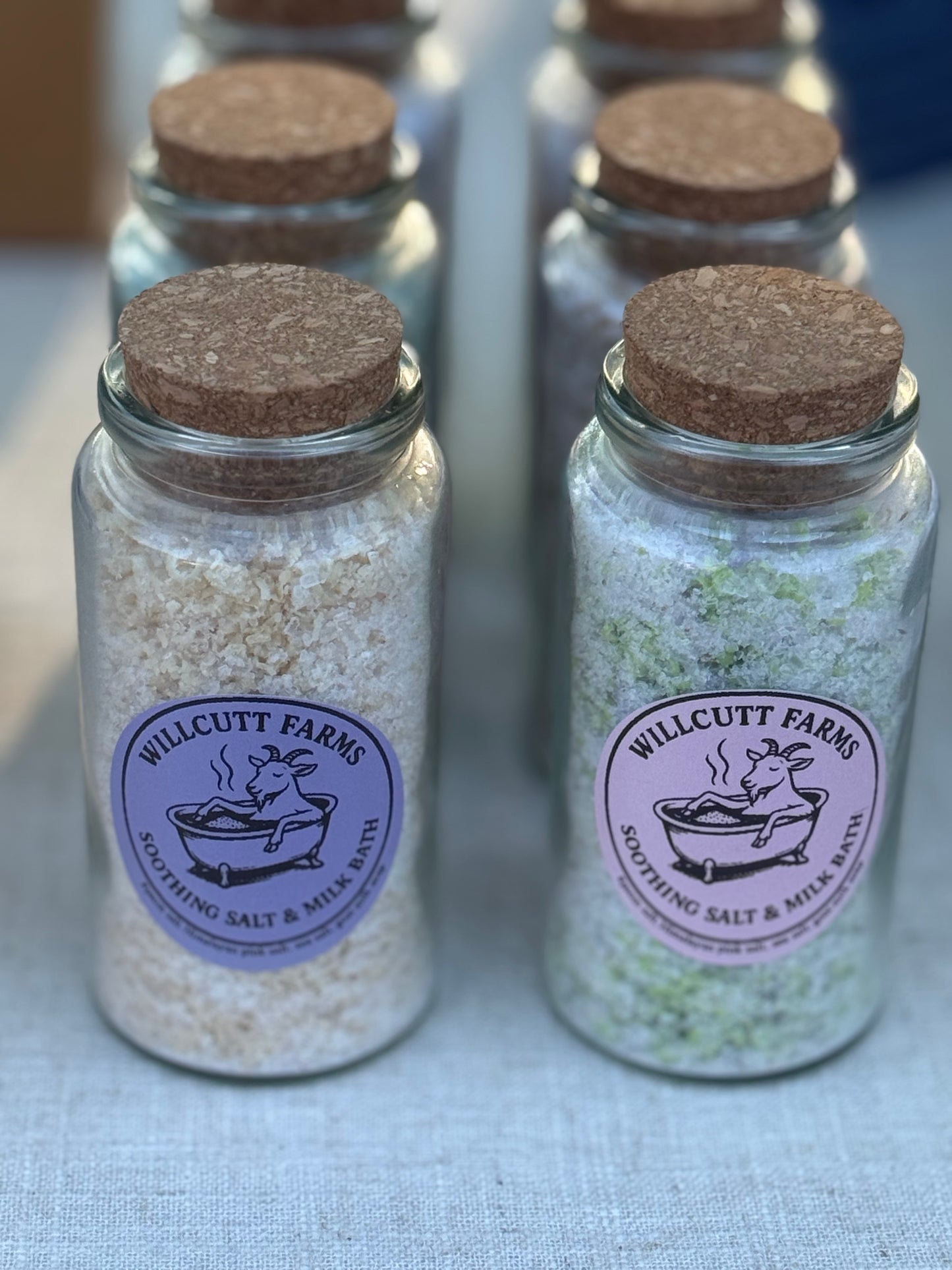Soothing salt & milk bath