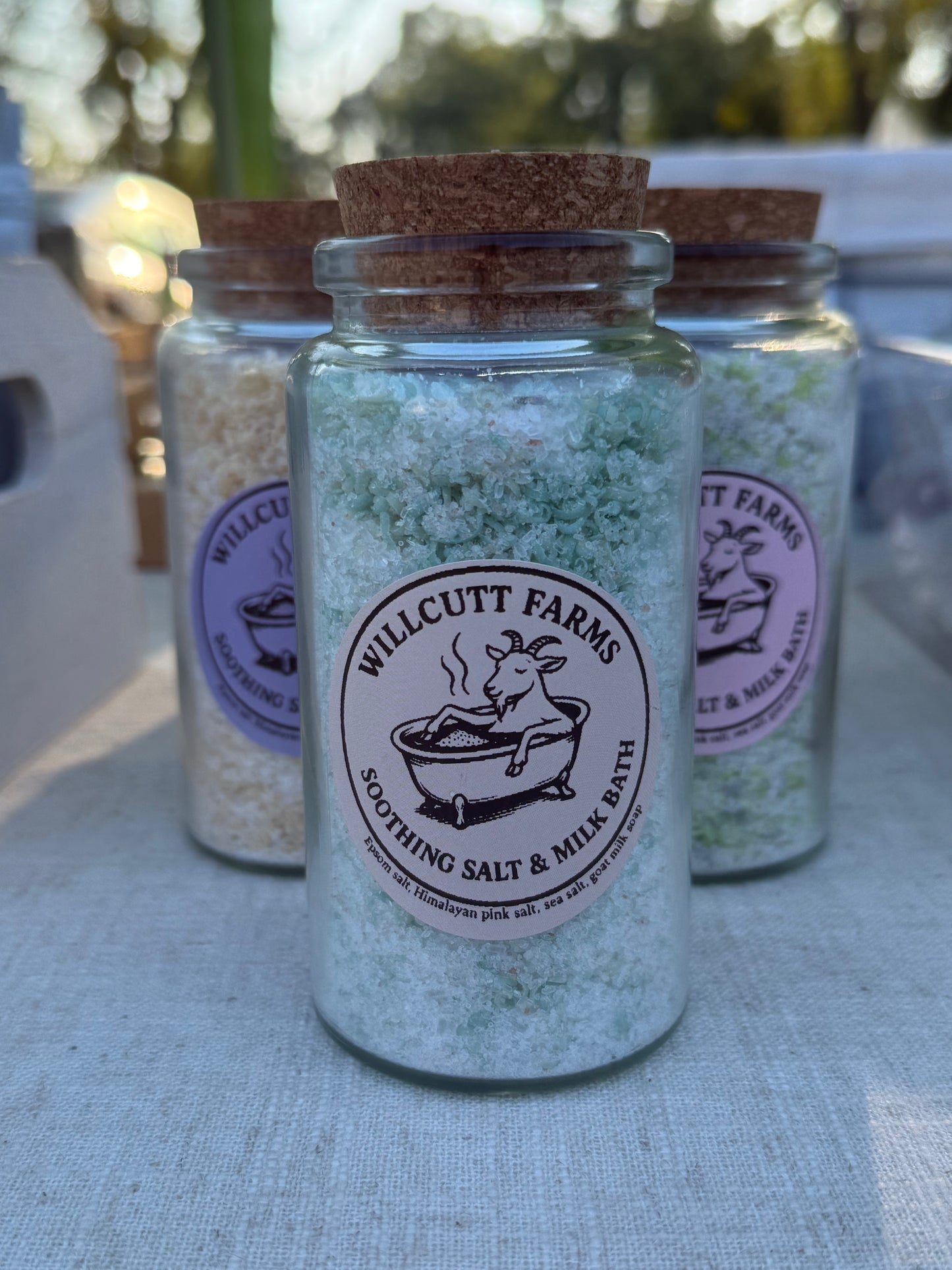 Soothing salt & milk bath
